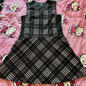 Black and white plaid punk alternative dress 🖤🤍
